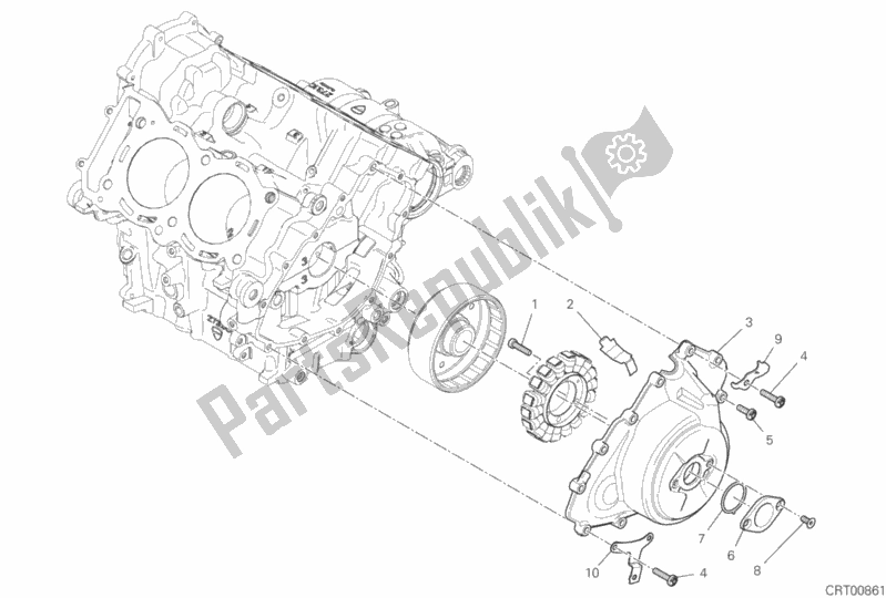 Alle onderdelen voor de Generator Deksel van de Ducati Streetfighter V4 S USA 1103 2020